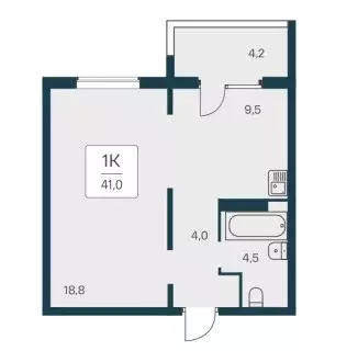 Продаётся 1-к квартира, 40.7 м - Фото 0