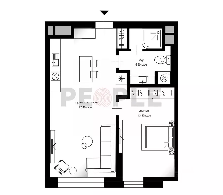 2-к кв. Москва Поклонная ул., 9 (50.6 м) - Фото 2