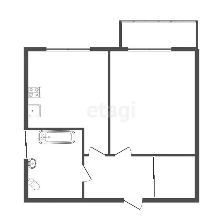 1-комнатная квартира: Тула, улица Кауля, 47к3 (33 м) - Фото 0