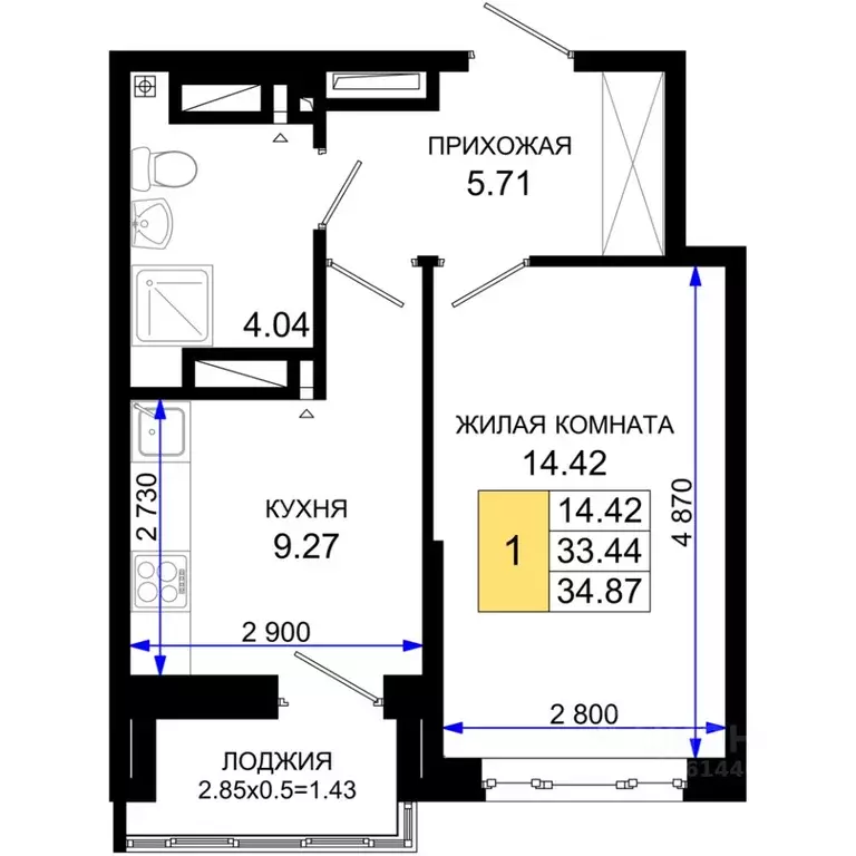 1-к кв. Ростовская область, Ростов-на-Дону Элеваторный пер., 6/2с ... - Фото 0