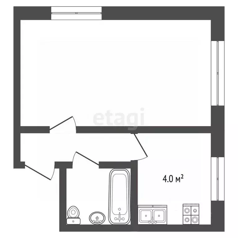 1-к кв. Камчатский край, Вилючинск Центральный мкр, 17 (30.6 м) - Фото 2