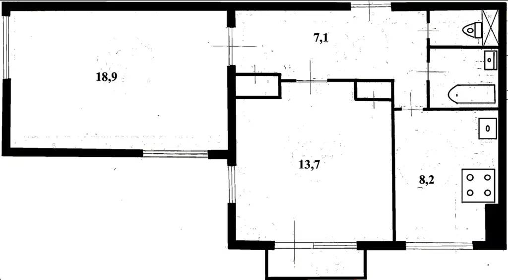 Продаётся 2-к квартира, 51.9 м - Фото 0