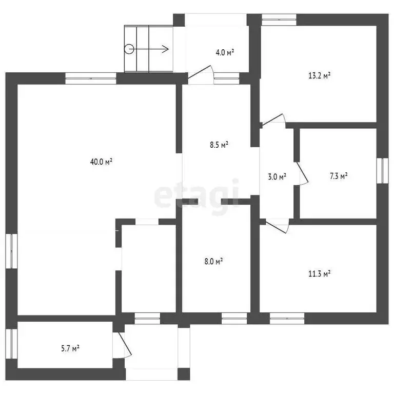 Дом в Симферопольский район, Мирновское сельское поселение, ... - Фото 1