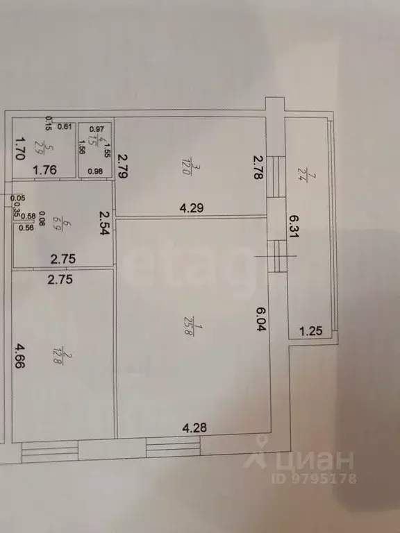 2-к кв. Татарстан, Казань ул. Сибгата Хакима, 7 (61.9 м) - Фото 1