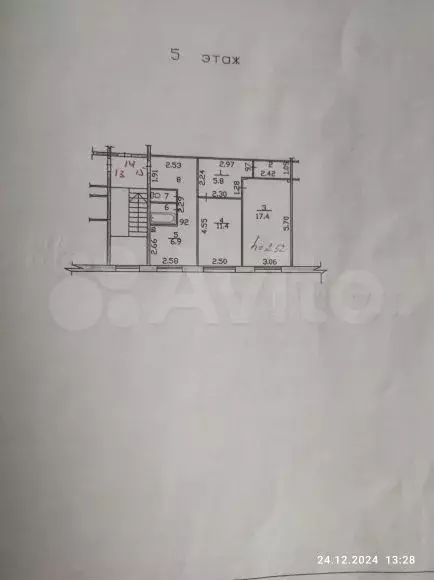 2-к. квартира, 54 м, 5/5 эт. - Фото 0