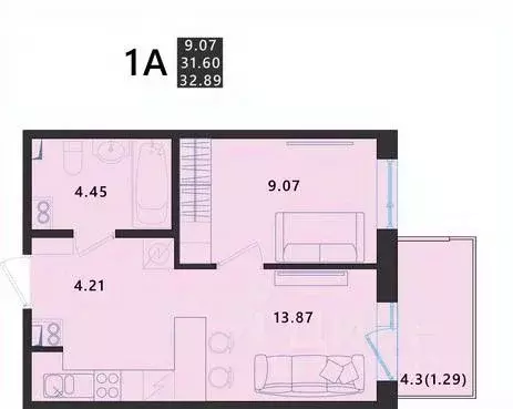 1-к кв. Псковская область, Псковский район, Завеличенская волость, д. ... - Фото 1