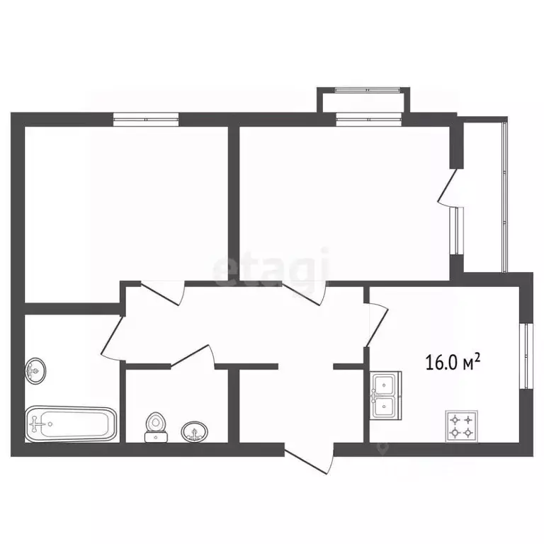 2-к кв. Санкт-Петербург Глухарская ул., 11К5 (78.5 м) - Фото 2