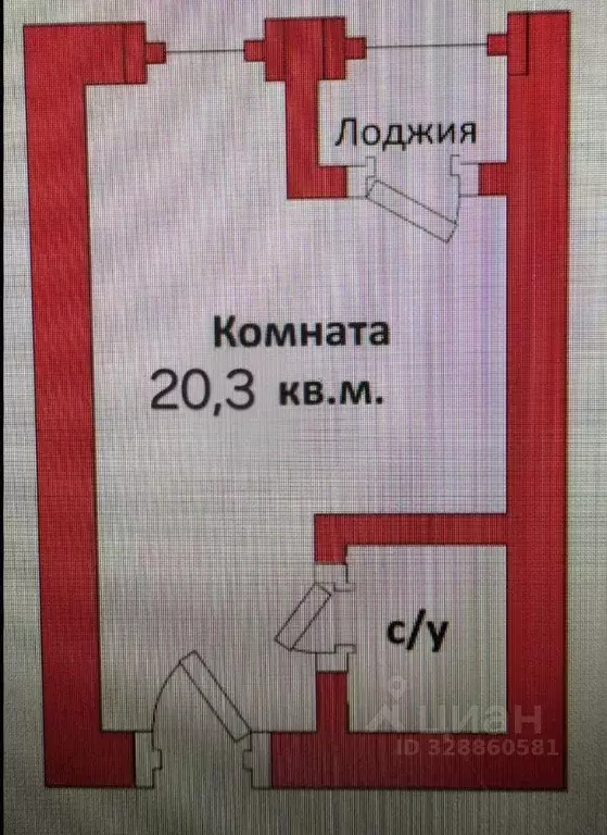 Квартира, студия, 20.3 м - Фото 1