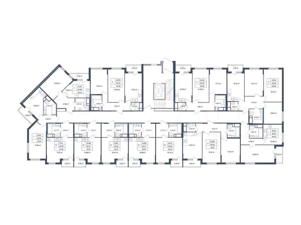 Квартира-студия, 26,8 м, 1/4 эт. - Фото 1