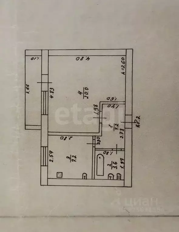 1-к кв. Белгородская область, Алексеевка ул. Фрунзе, 5 (35.0 м) - Фото 1