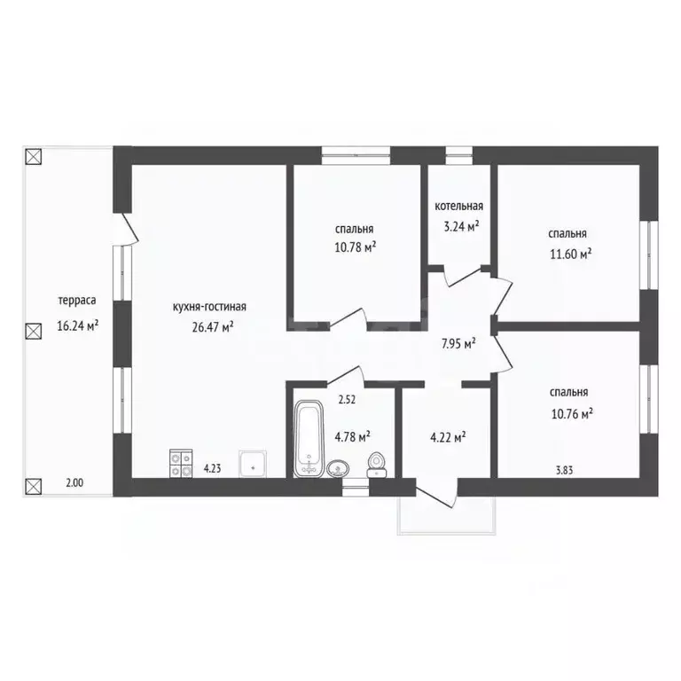 Дом в Тюменская область, Тюмень Матрешка ТСН, ул. Знатная (96 м) - Фото 2