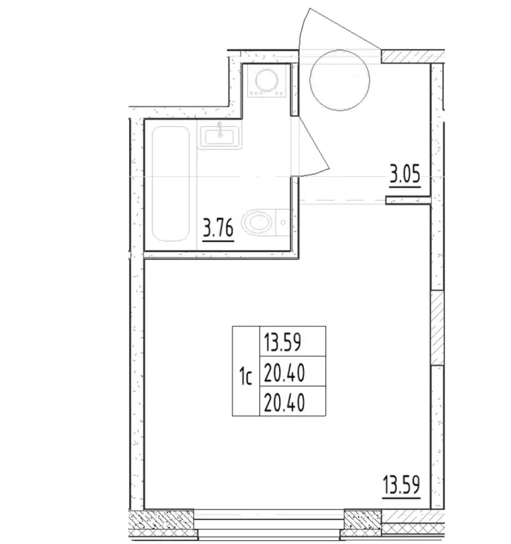 Продаётся квартира-студия, 20.4 м - Фото 1