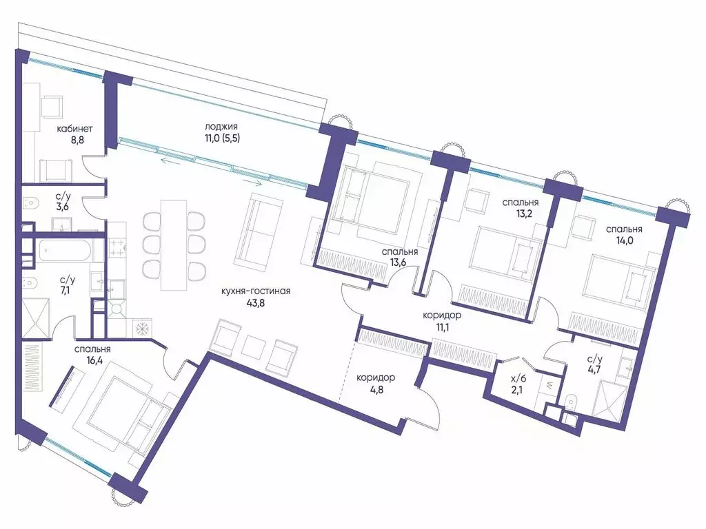 1-комнатная квартира: Москва, жилой комплекс Остров, 7-й квартал ... - Фото 1