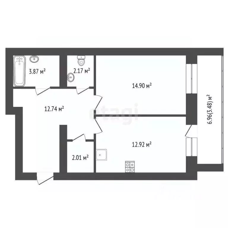 1-к кв. Марий Эл, Йошкар-Ола ул. Западная, 7 (49.2 м) - Фото 0