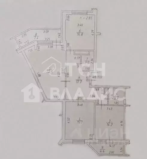 3-к кв. Московская область, Балашиха ул. Калинина, 17/10к2 (93.2 м) - Фото 2