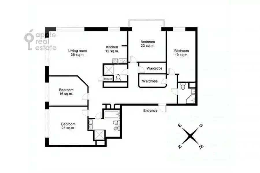 5-к кв. Москва пер. Хилков, 5 (190.0 м) - Фото 2