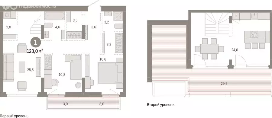 1-комнатная квартира: Тюмень, Ленинский округ (128.02 м) - Фото 1