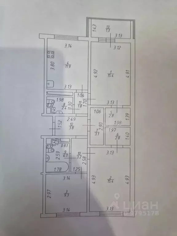 3-к кв. Татарстан, Казань просп. Ильгама Шакирова, 2 (76.0 м) - Фото 2