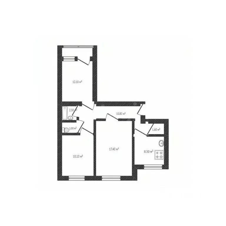 3-к кв. Брянская область, Брянск Фосфоритная ул., 7 (63.6 м) - Фото 2