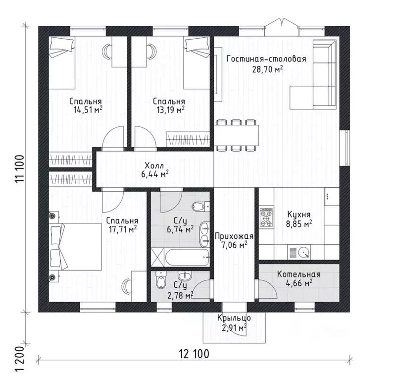 Дом в Астраханская область, Наримановский район, пос. Тинаки 2-е  (119 ... - Фото 2