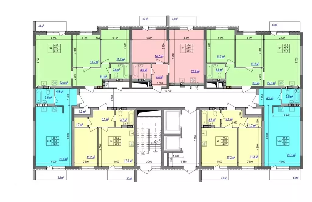 2-к кв. Астраханская область, Астрахань Моздокская ул., 40/2 (61.9 м) - Фото 2
