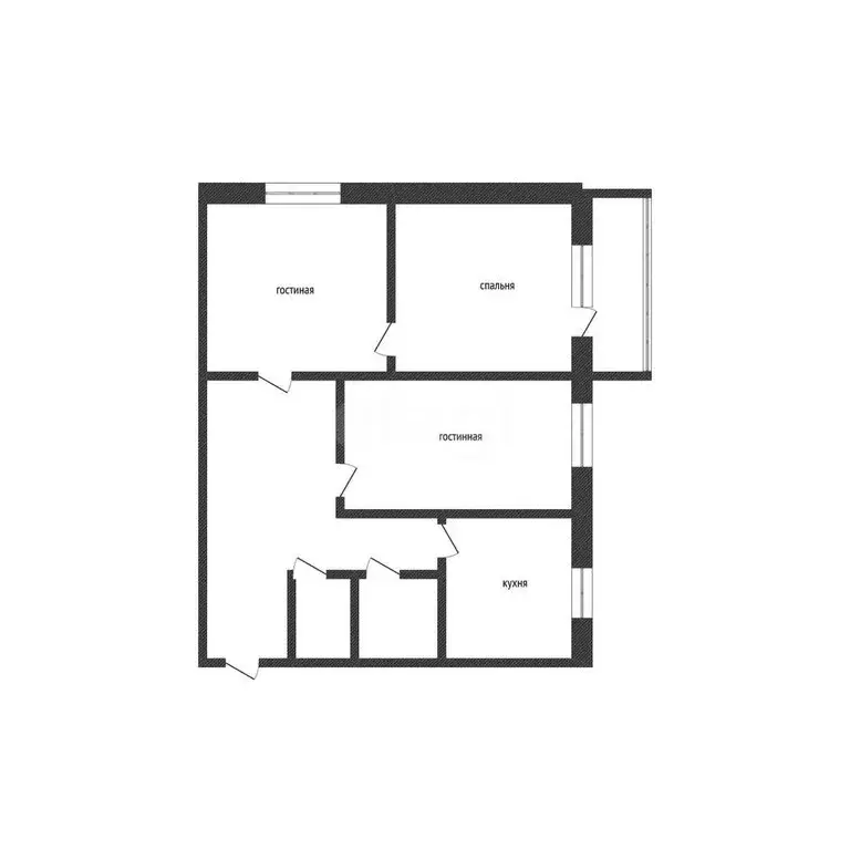 3-комнатная квартира: Курган, улица Орлова, 85 (51.4 м) - Фото 0