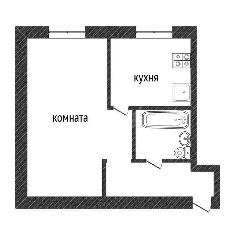1-комнатная квартира: городской посёлок Назия, улица Есенина, 5 (29.4 ... - Фото 0