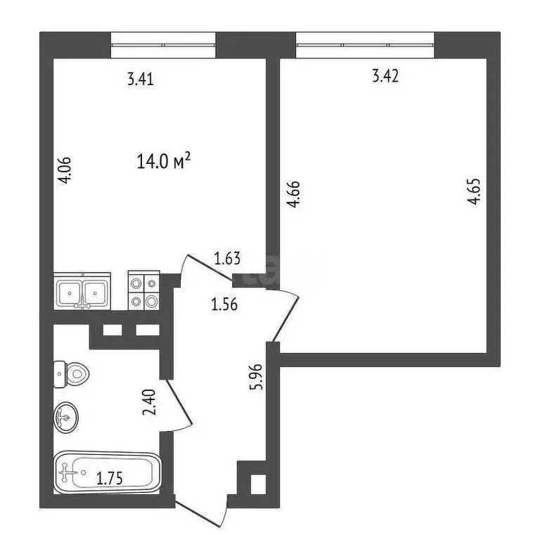 1-комнатная квартира: Вологда, улица Возрождения, 35к1 (38.7 м) - Фото 1