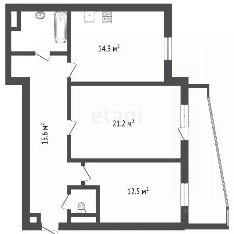 3-к кв. Воронежская область, Воронеж Московский просп., 13/2 (85.0 м) - Фото 2