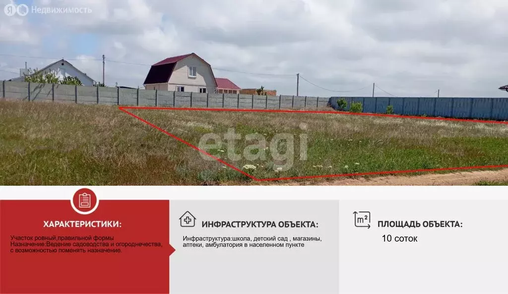 Участок в село Новосельское, СНТ Мечта-1 (10 м) - Фото 1