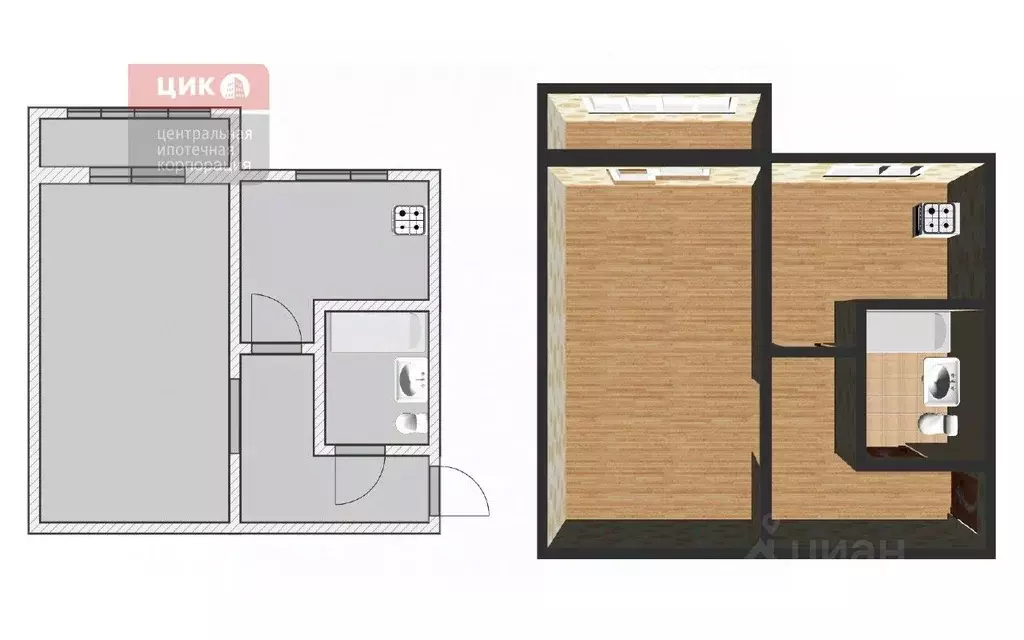 1-к кв. Рязанская область, Рязань ул. Урицкого, 21 (31.0 м) - Фото 2