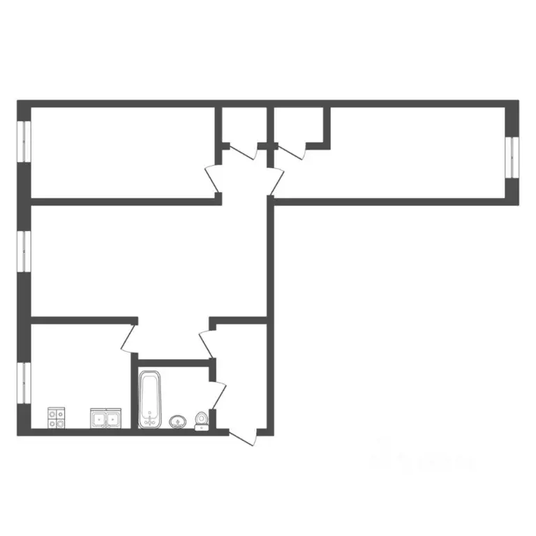 3-к кв. Тюменская область, Тюмень ул. Академика Сахарова, 48 (76.0 м) - Фото 2