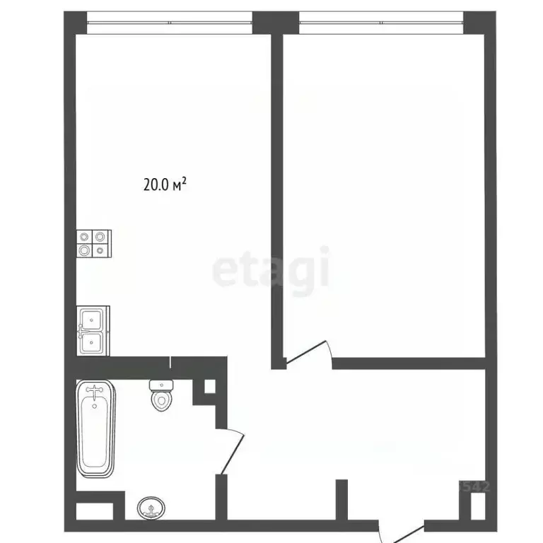 2-к кв. Кемеровская область, Кемерово Московский просп., 14 (49.3 м) - Фото 2