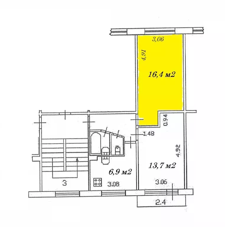 Комната Санкт-Петербург Белградская ул., 26К5 (16.4 м) - Фото 1