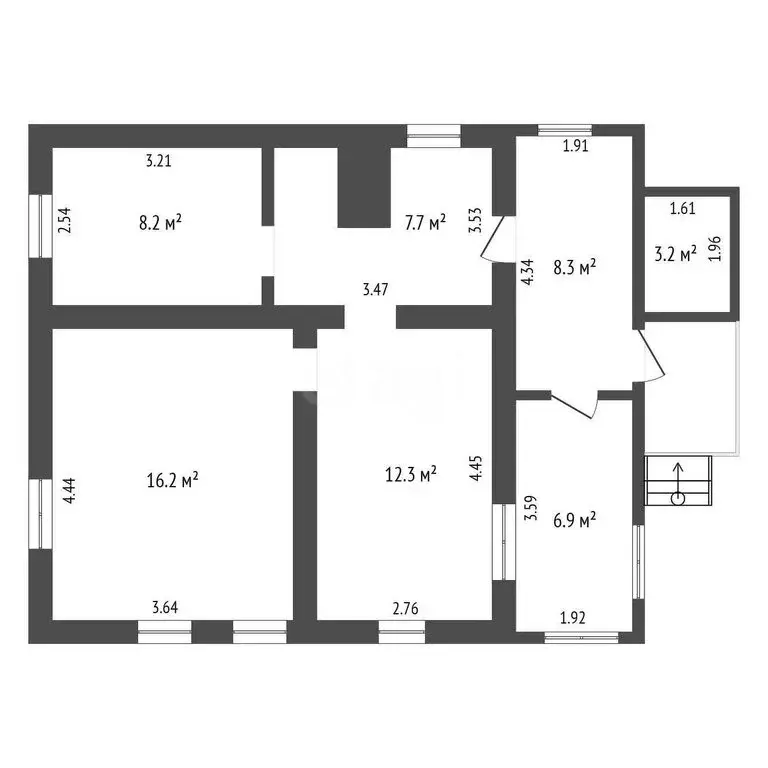 Дом в село Степное, Дачная улица (62.8 м) - Фото 1