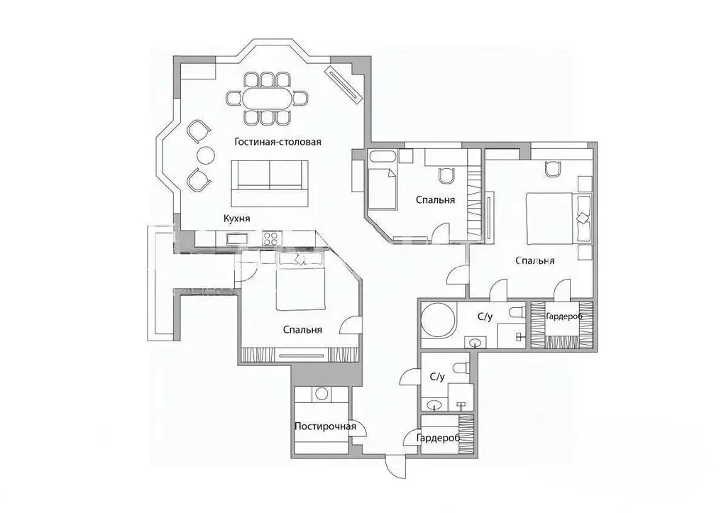 4-к кв. Москва Береговая ул., 4К5 (162.0 м) - Фото 1