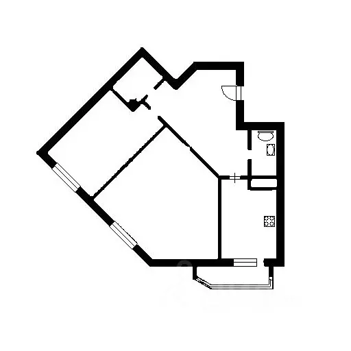 2-к кв. Санкт-Петербург ул. Русановская, 15к1 (57.2 м) - Фото 1