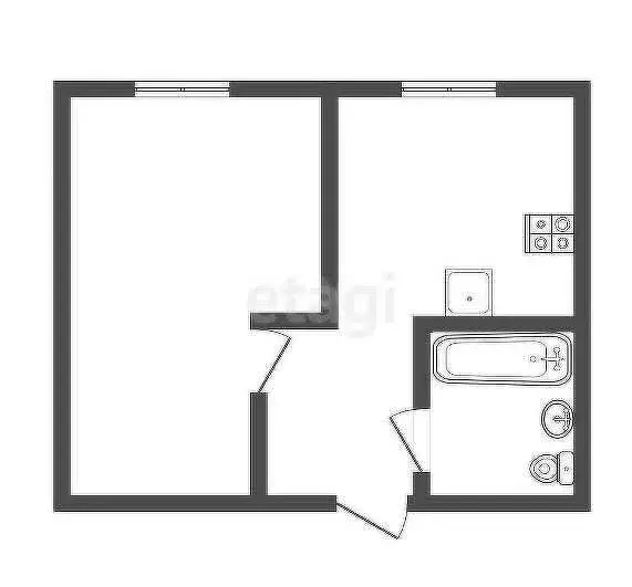 1-комнатная квартира: Тульская область, городской округ Тула, рабочий ... - Фото 1