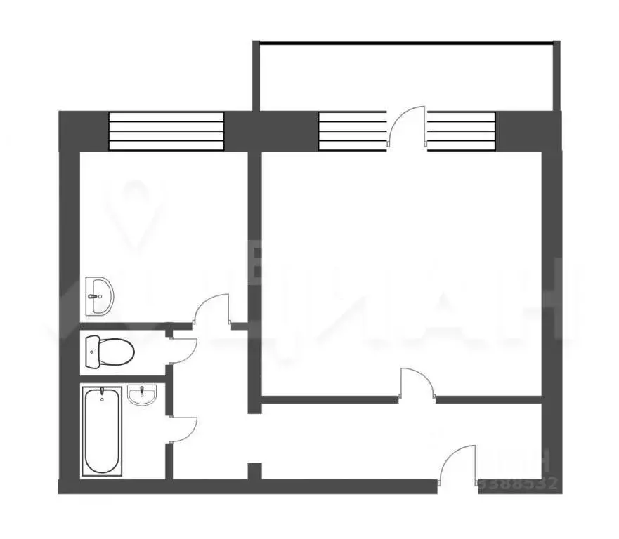 1-к кв. Красноярский край, Красноярск Свердловская ул., 6Д (42.3 м) - Фото 2