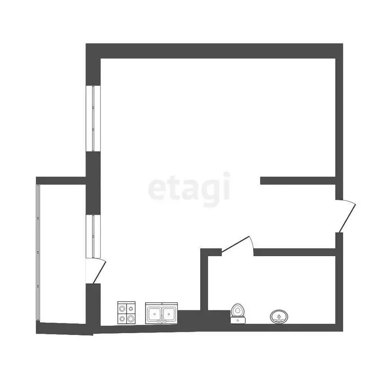 1-комнатная квартира: Омск, улица Крупской, 14к3 (42 м) - Фото 1