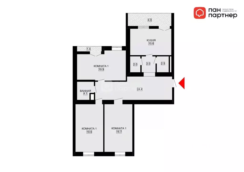 3-к кв. Санкт-Петербург Большая Разночинная ул., 11 (108.8 м) - Фото 2