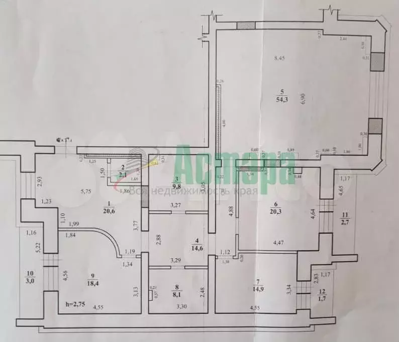 4-к. квартира, 163,1 м, 10/10 эт. - Фото 0