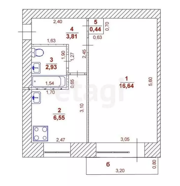 1-комнатная квартира: Ульяновск, улица Ефремова, 27 (30.4 м) - Фото 0