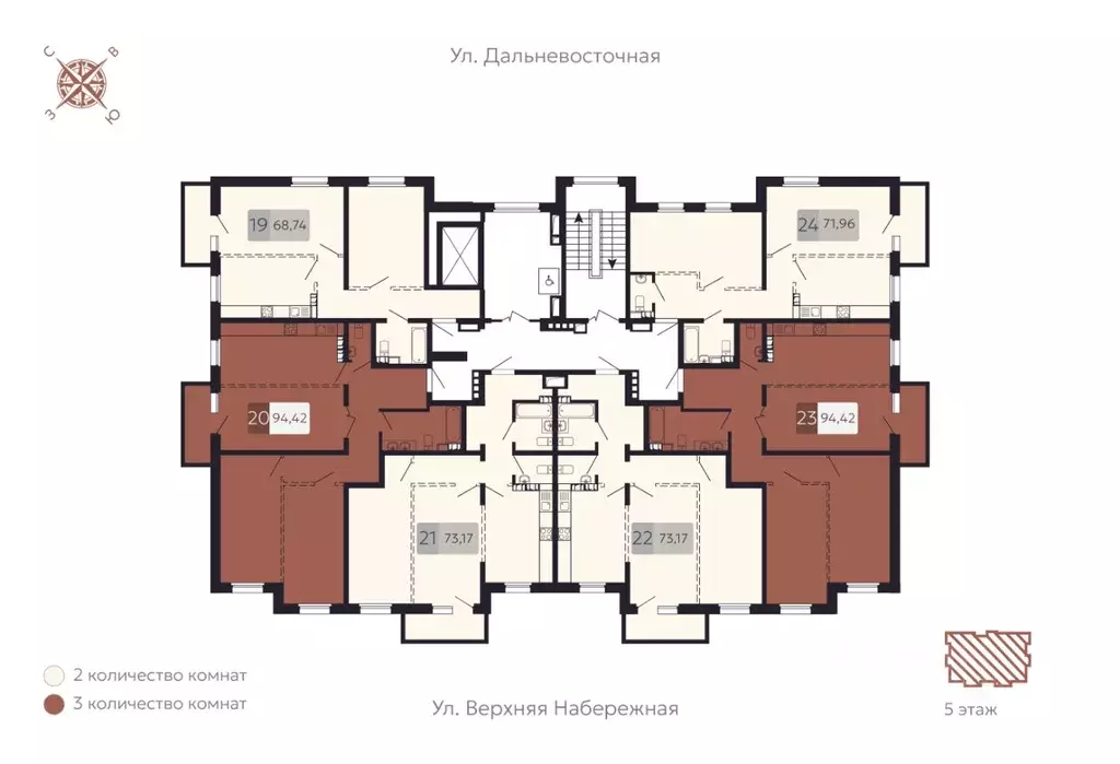 2-к кв. Иркутская область, Иркутск наб. Верхняя (73.17 м) - Фото 1