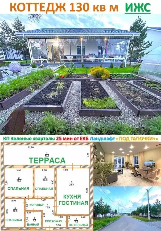 Коттедж в Свердловская область, Белоярский муниципальный округ, пос. ... - Фото 1