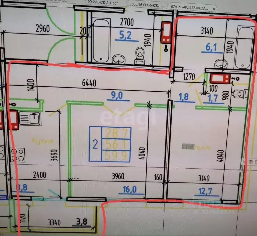 2-к кв. Бурятия, Улан-Удэ 148А мкр, 2/2 (56.7 м) - Фото 2