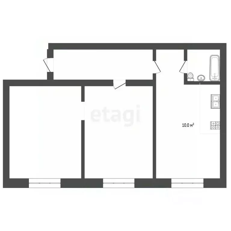 3-к кв. Вологодская область, Шексна рп, Шексна Северная мкр ул. Труда, ... - Фото 2