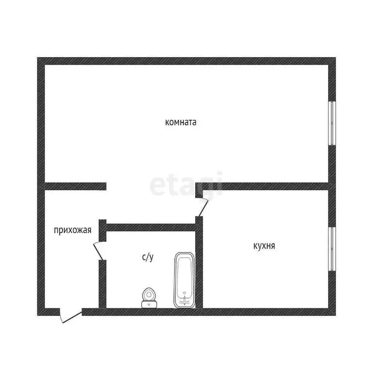 Квартира, 1 комната, 29.4 м - Фото 1