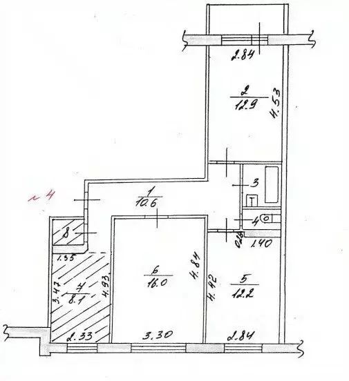 3-к кв. Татарстан, Набережные Челны ул. Шамиля Усманова, 2 (65.1 м) - Фото 2