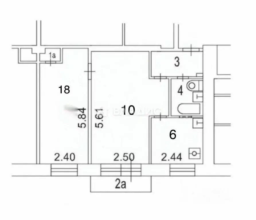 2-к кв. Москва Иерусалимская ул., 2 (45.0 м) - Фото 1